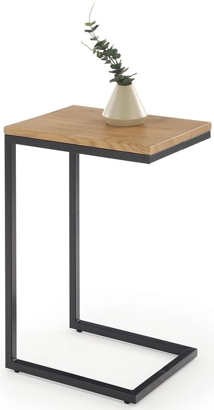 Bijzettafel / Laptoptafel - Eiken/zwart