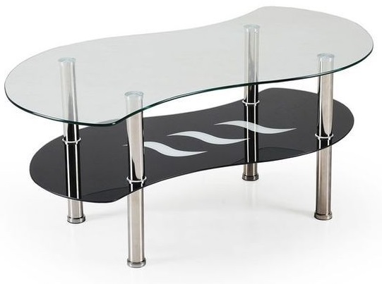 Ciara soffbord - Svart/glas