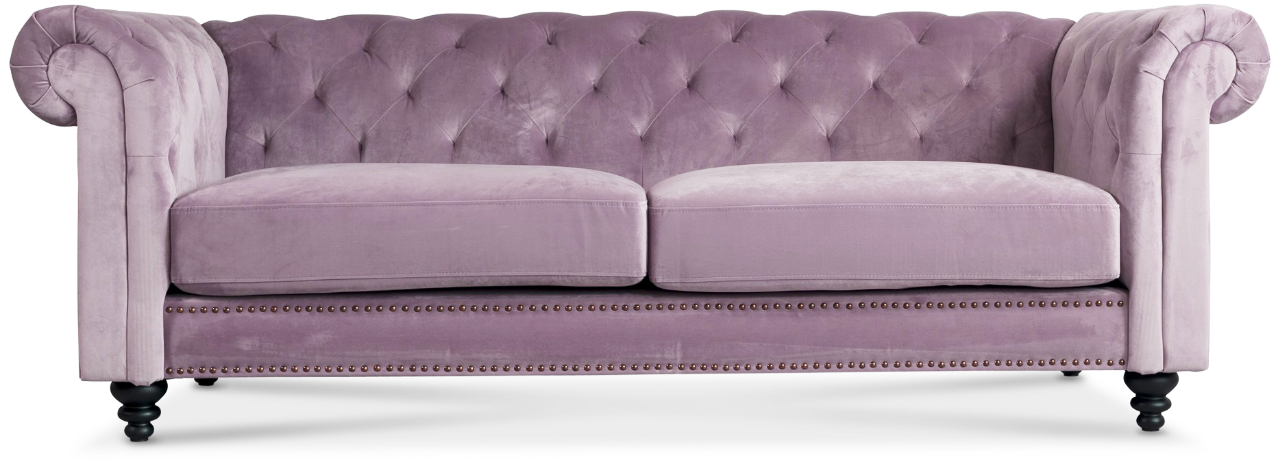 Royal Chesterfield 3-sits soffa i rosa sammet