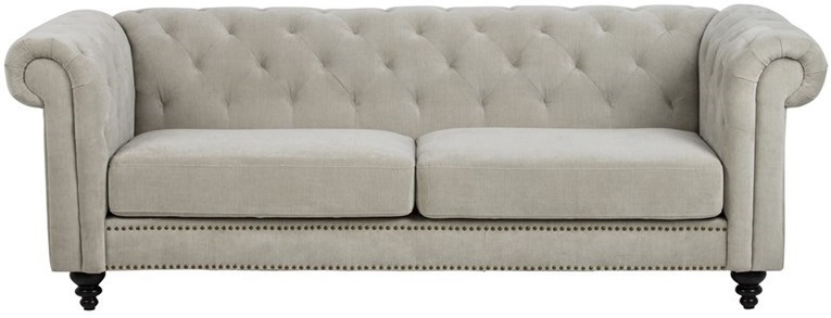 Royal Chesterfield 3-sits soffa i beige tyg