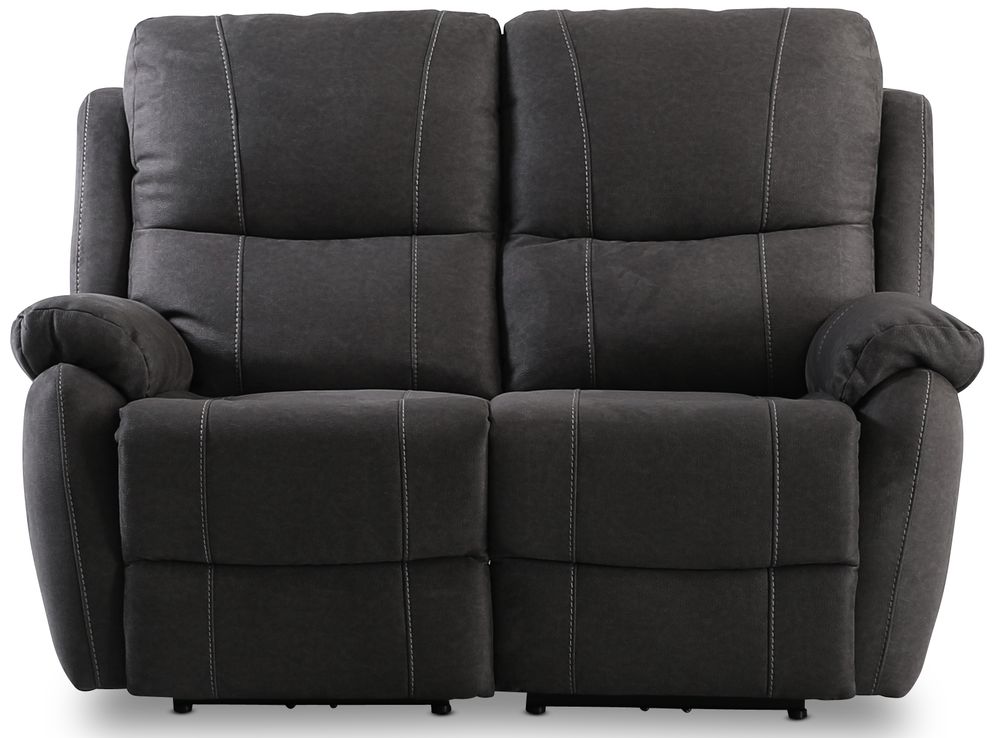 Reclinersoffa 2-sits elektrisk i antracit microfibertyg Reclinersoffa 2-sits elektrisk i antracit microfibertyg