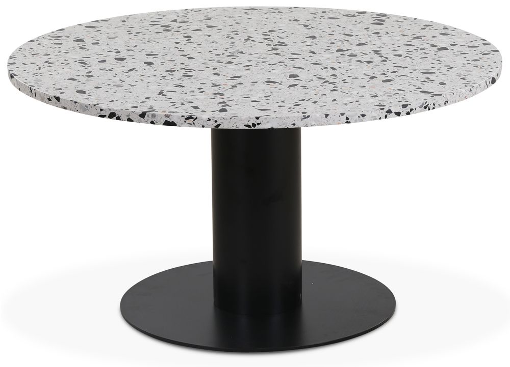 Next 85 ronde salontafel - Zwart / terrazzo (Cosmos)