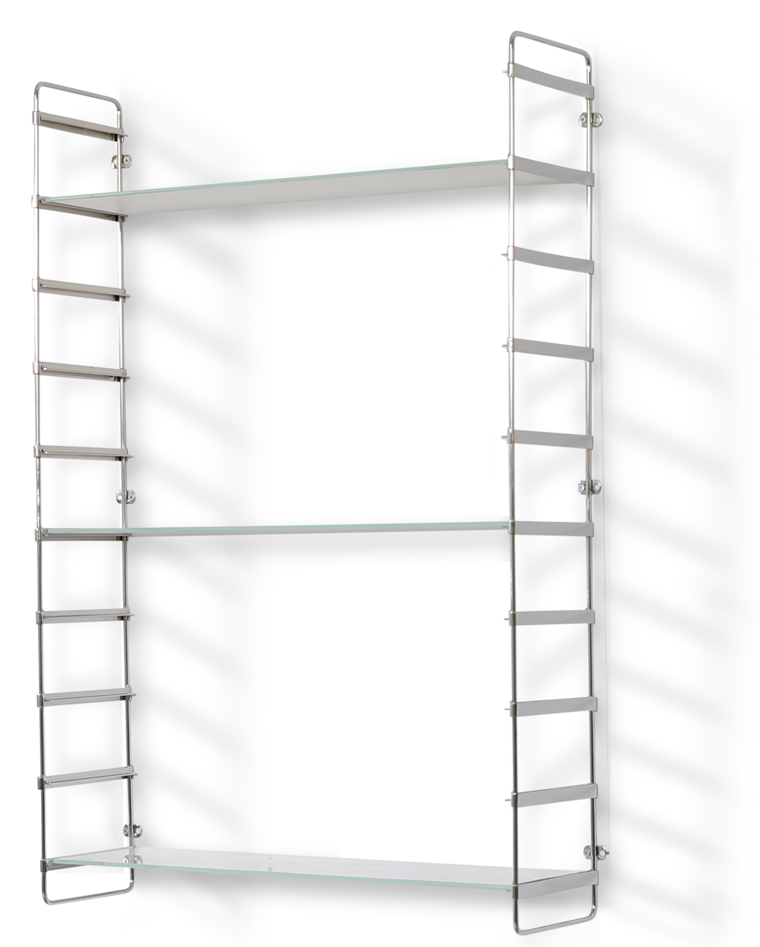 Stream kromad v�gghylla med gr�na glasmarmor hyllplan