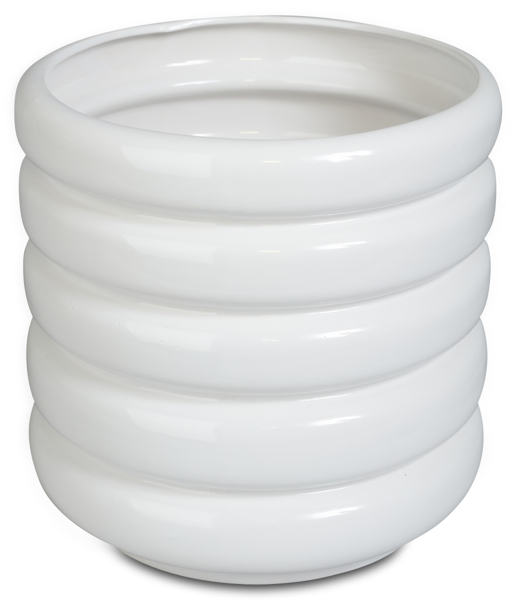 Kruka Wheels H18 cm - Vit