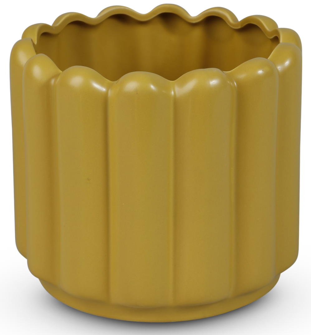 Kruka Ribb H19 cm - Ljusgul Kruka Ribb H19 cm - Ljusgul