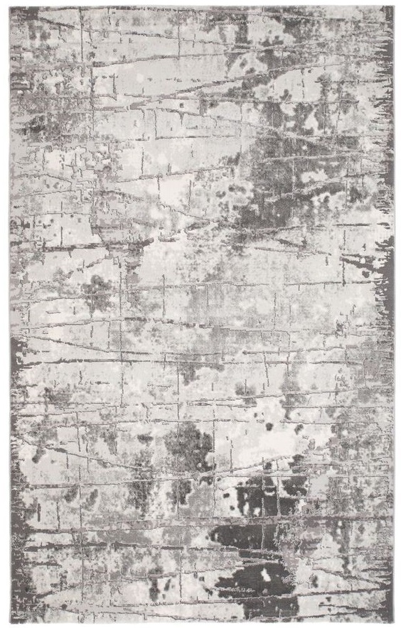 Machinaal geweven vloerkleed Galya Brick - Grijs