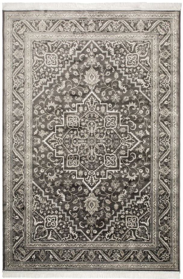 Viskosmatta Casablanca Kashan - Antracit - 130x190 cm