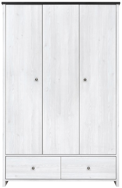 Salvador garderob 199x128 cm - Vit/svart Salvador garderob 199x128 cm - Vit/svart