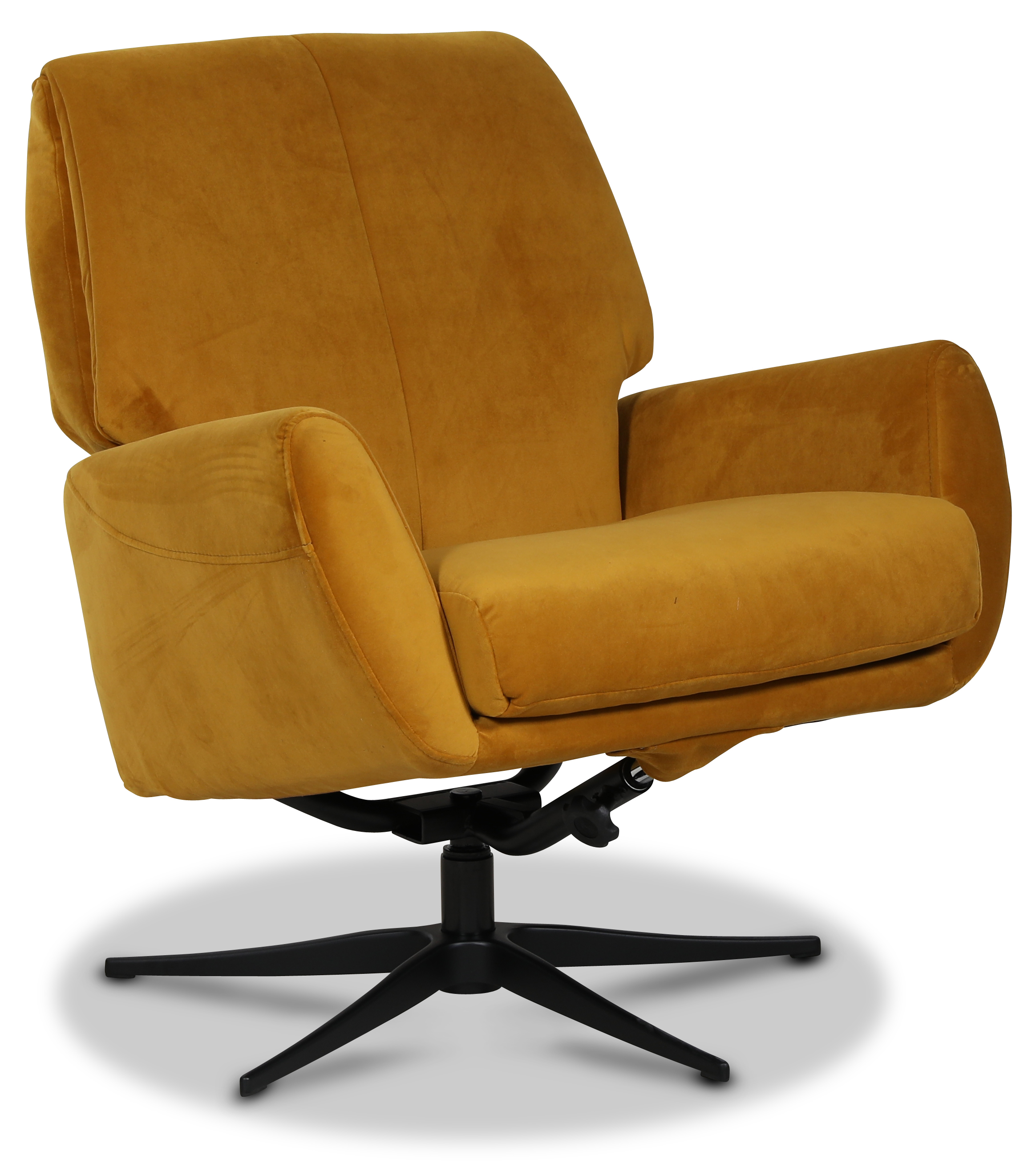 Midsj� f�t�lj (Recliner) - Gul sammet