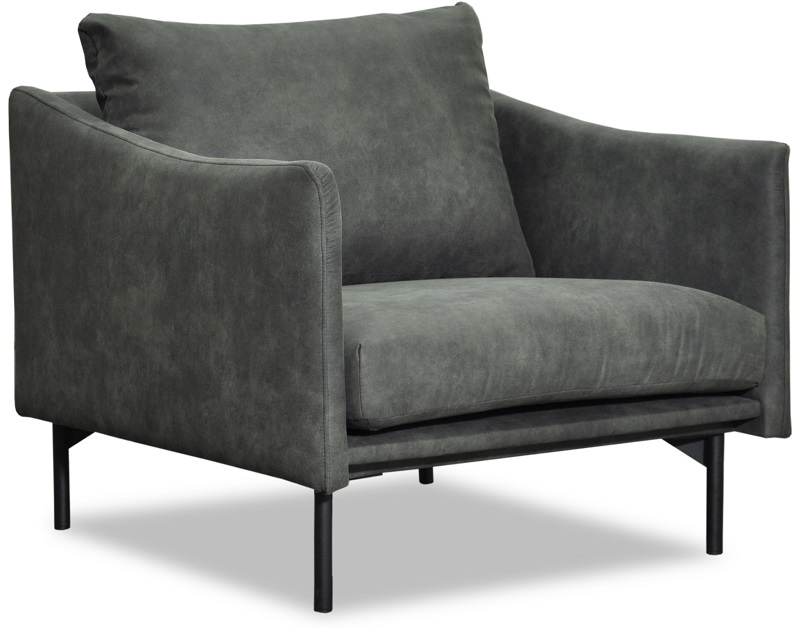 Harpan fauteuil - Antraciet eco-leer