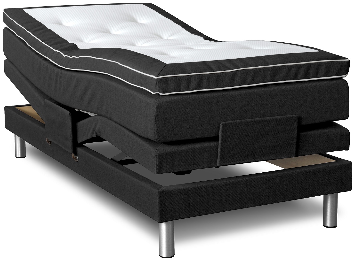 Verstelbaar bed zwart 7-zone