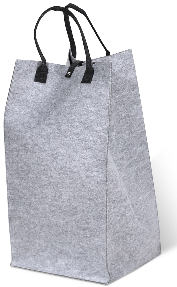 Lichtgrijze wasmand hoogte 75 cm