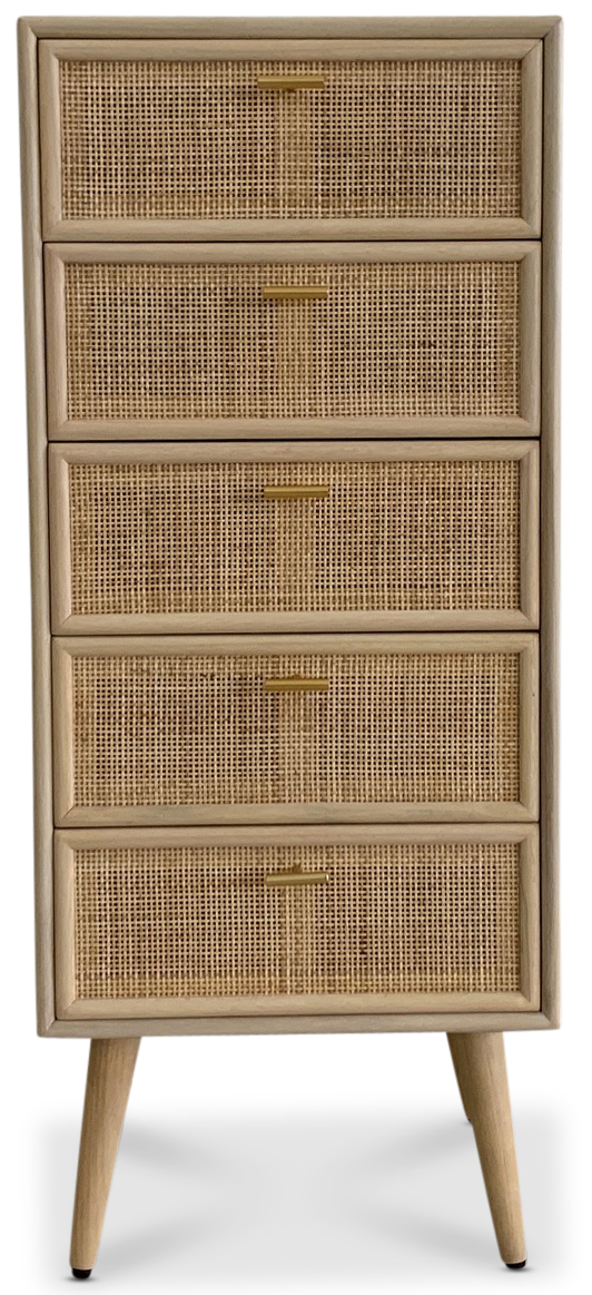 Rotan ladekast met 5 lades - React