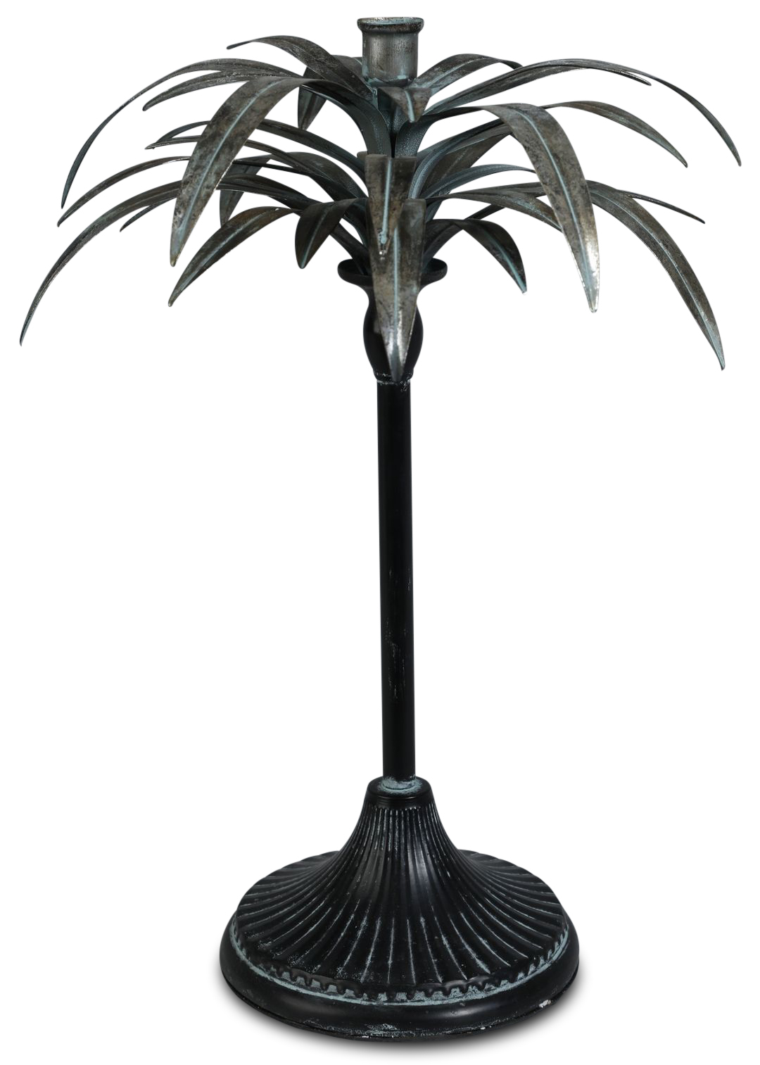 Ljusstake palmblad H45cm - Old silver
