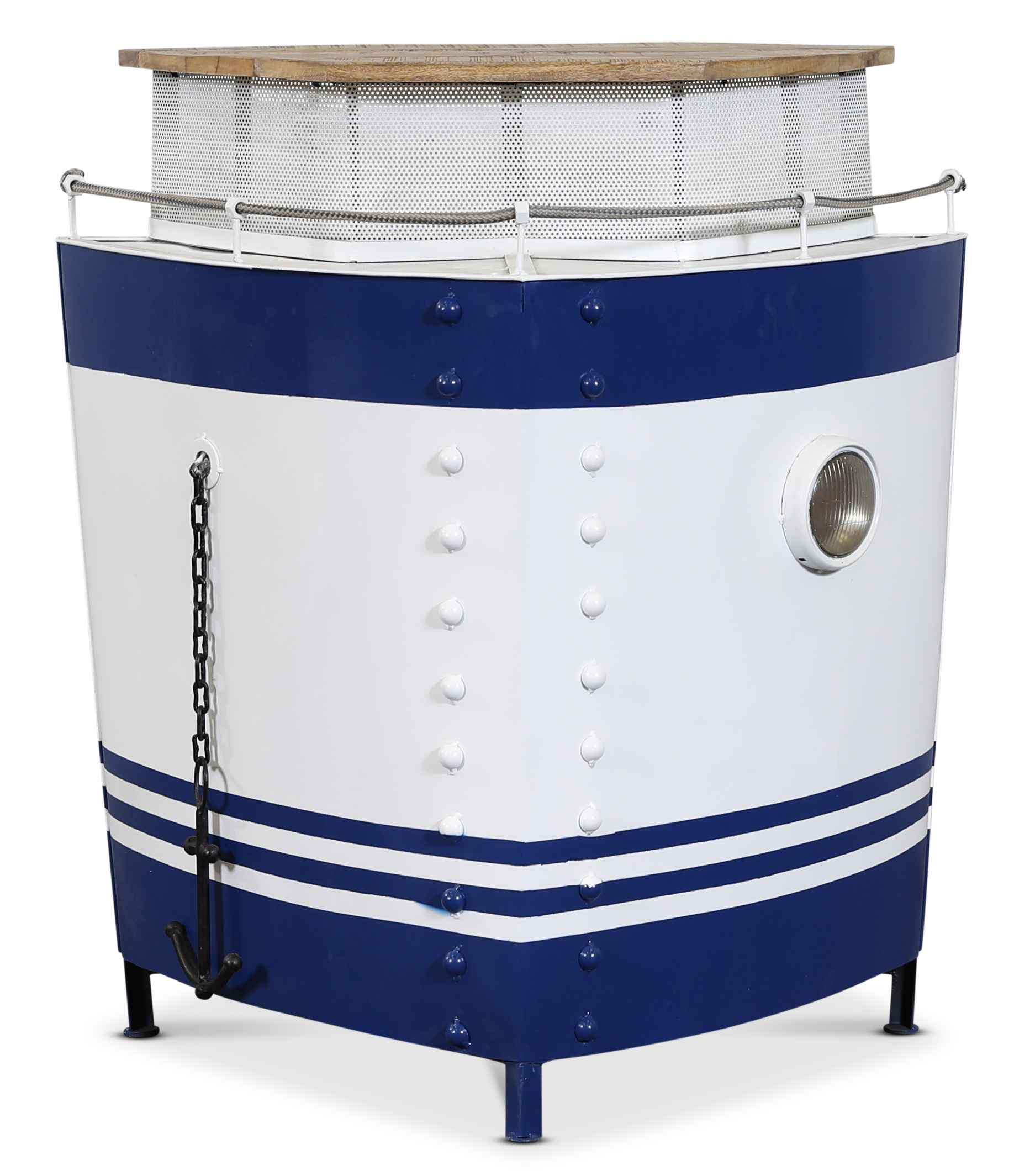 Barsk�p b�t 102 x 54 cm - Vit/bl�/Svart