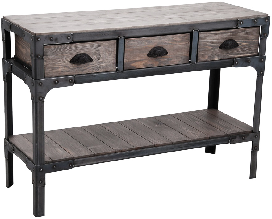 Factory Sideboard vintage - Gr�/metall