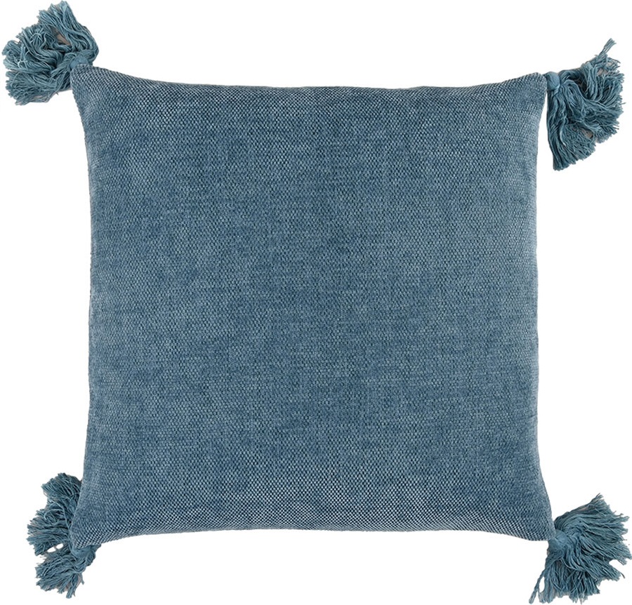Tassle kuddfodral 45x45 cm - Blue
