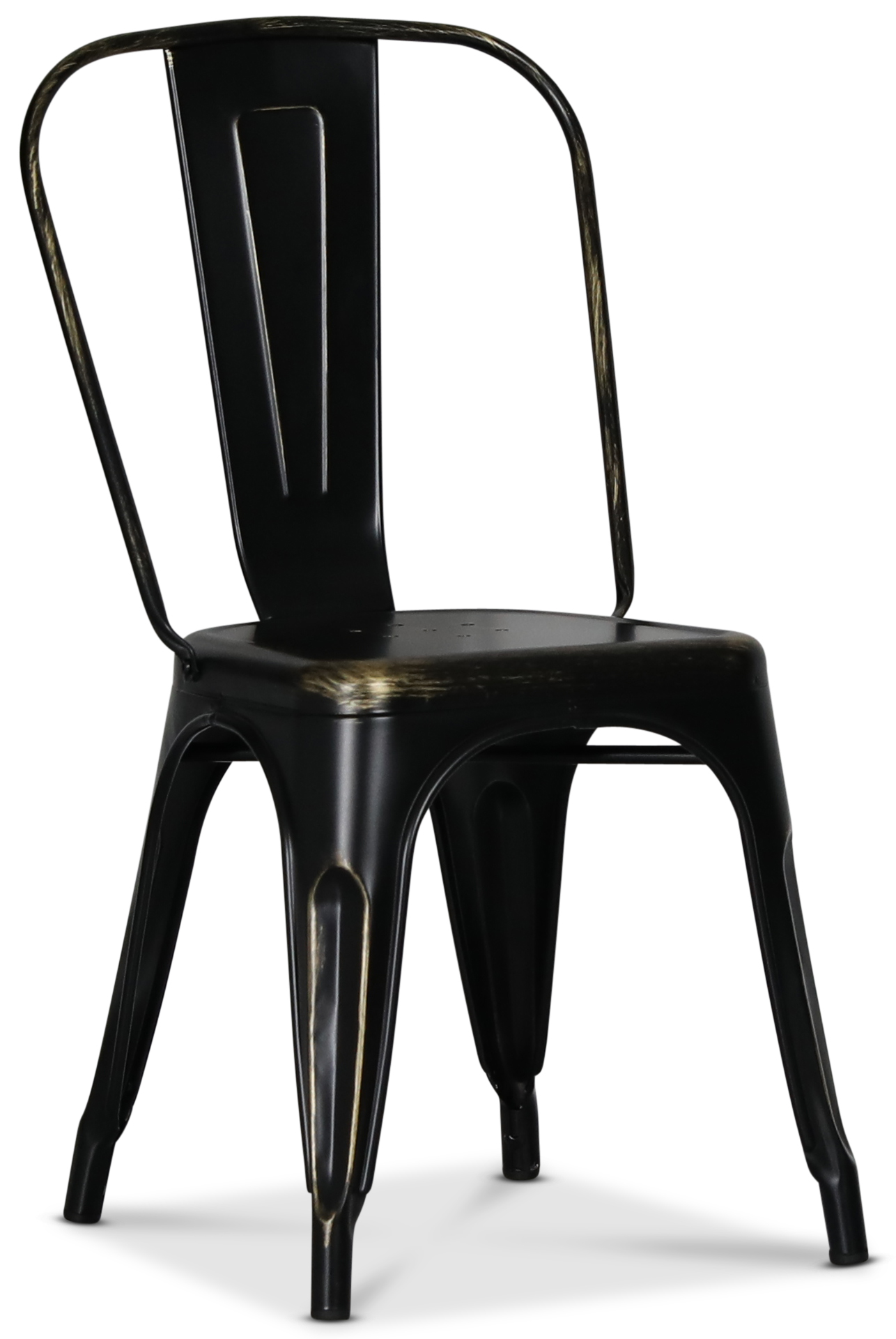 Plåtstol Industry Ingo i plåt - Borstad Svart / Mässing Plåtstol Industry Ingo i plåt - Borstad Svart / Mässing