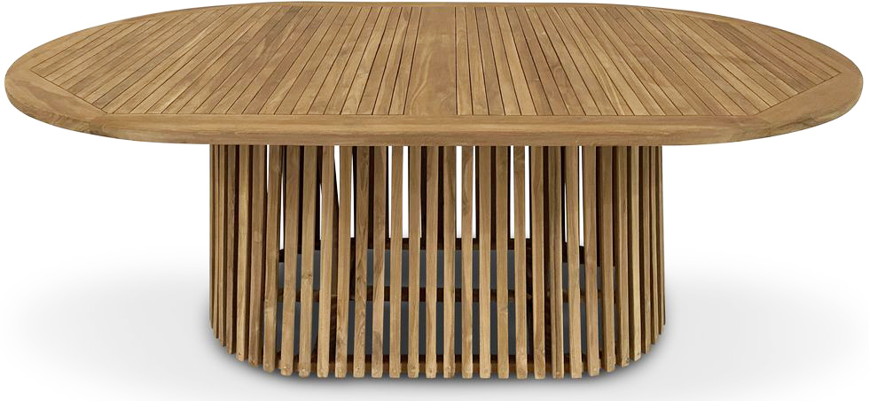 Salt� ovalt matbord i teak - 200 cm