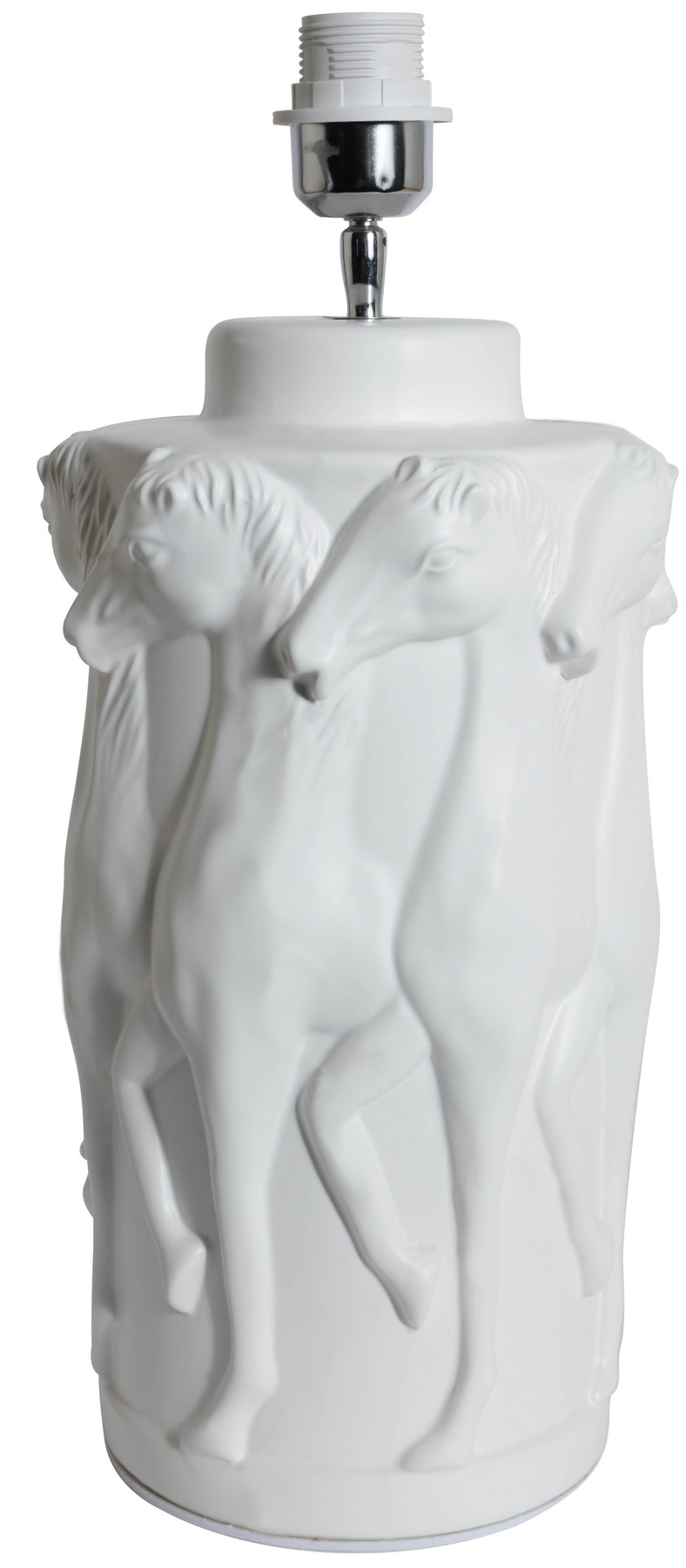 Bordslampa dansande h�star H 47 cm - Vit