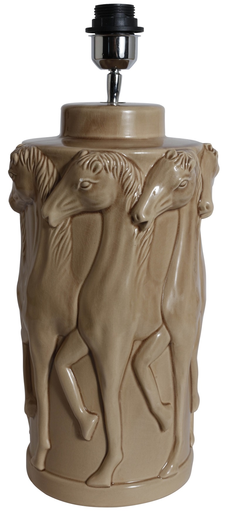 Bordslampa dansande hästar H47 cm - Beige Bordslampa dansande hästar H47 cm - Beige