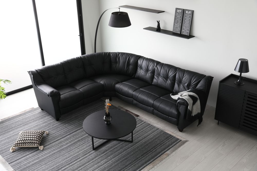 Hjalmar h�rnsoffa - Svart (Ecol�der)