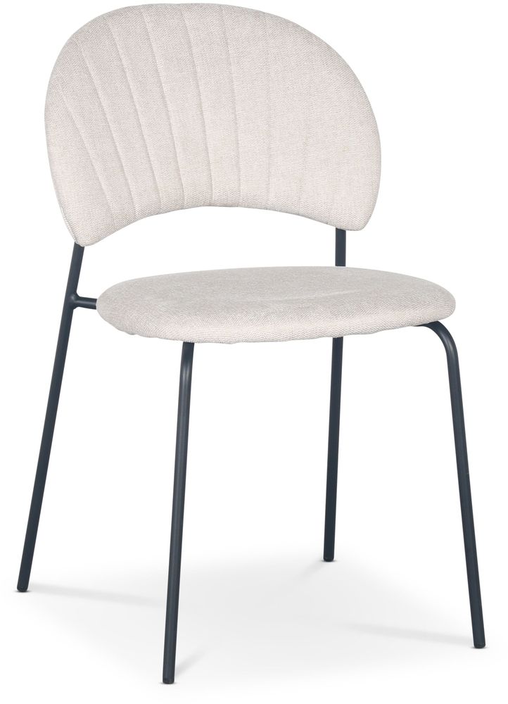 Hogr�n stol - Beige tyg/svart