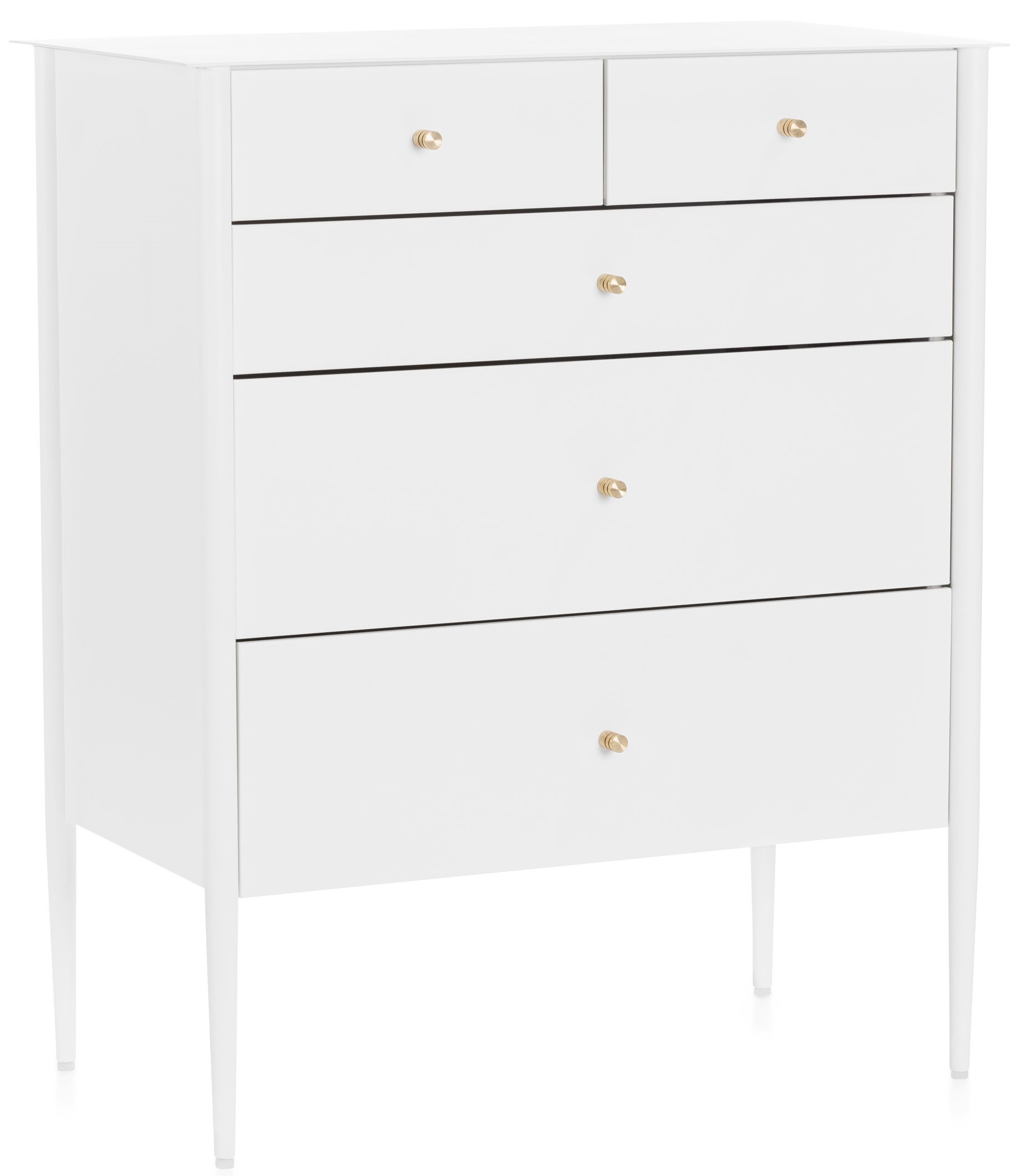 Flash ladekast - Wit metaal / Messing + Meubelreiniging