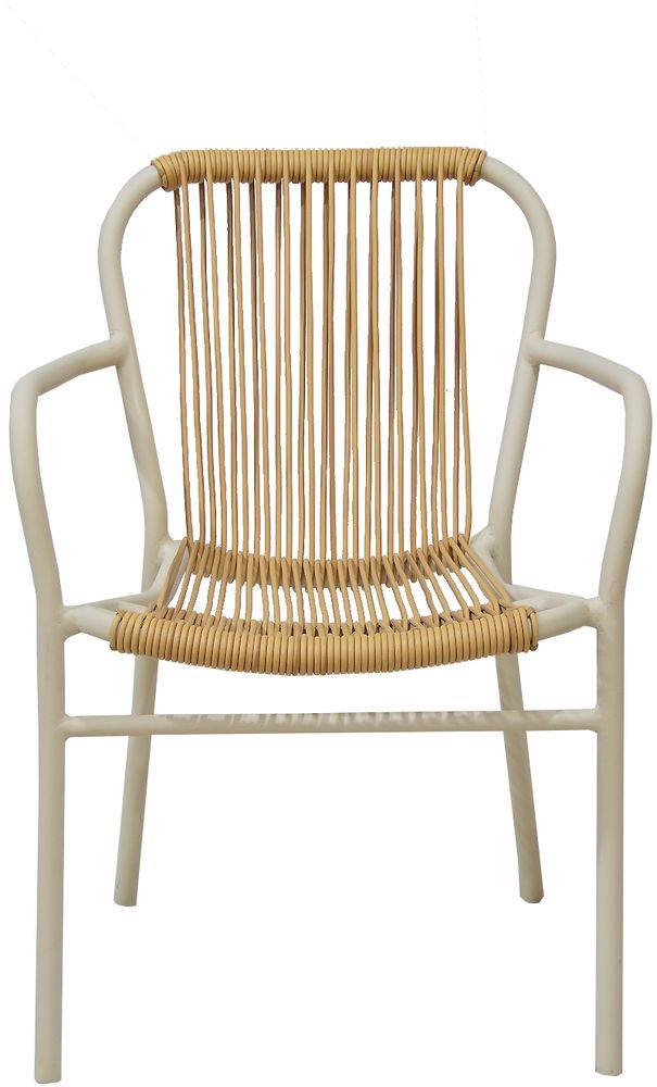 Motala fauteuil - Naturel rotan/wit Motala fauteuil - Naturel rotan/wit