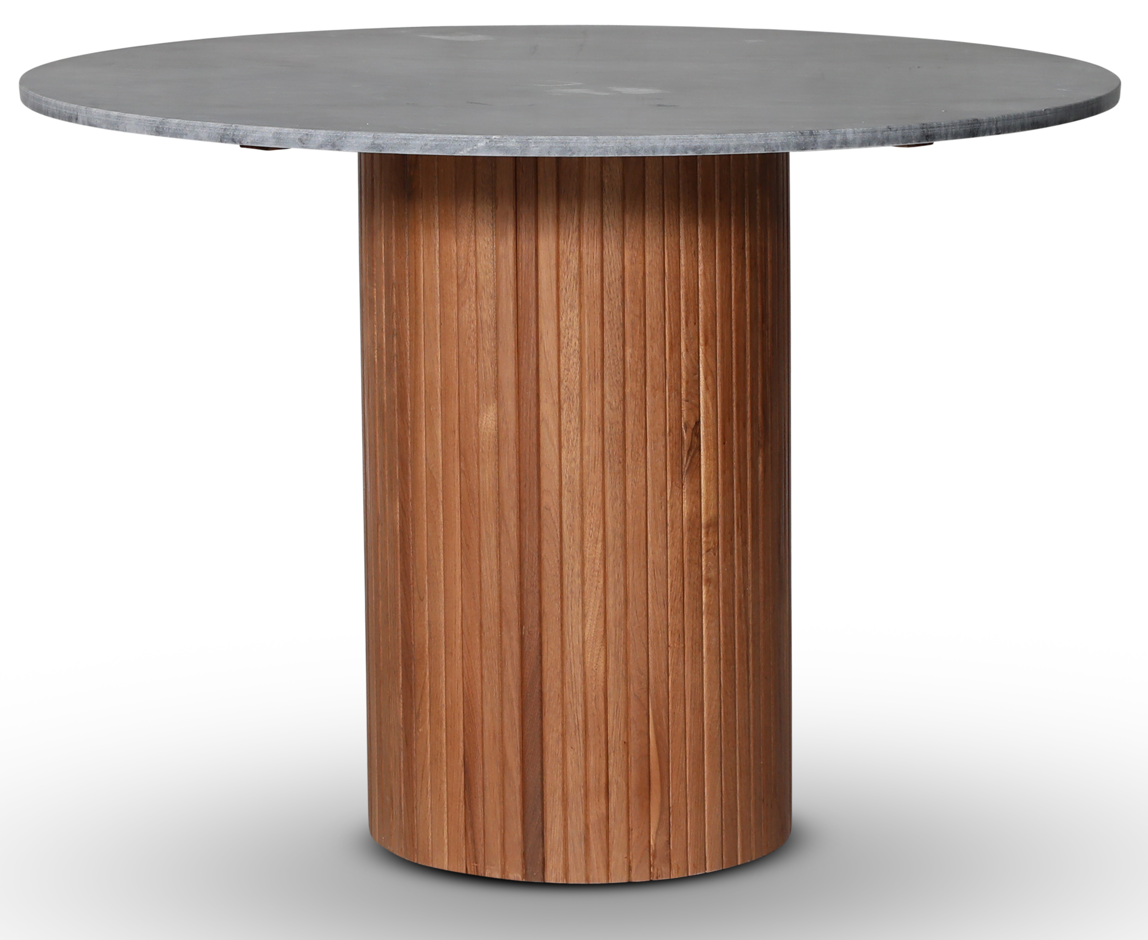 Decibel runt matbord Ø110 cm - Valnöt / Grå Marmor Decibel runt matbord Ø110 cm - Valnöt / Grå Marmor
