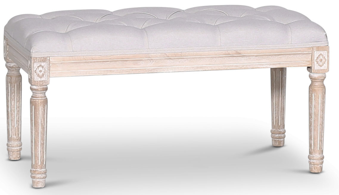 Cholet sittbänk Bredd 80 cm - Antik finish / Linne Cholet sittbänk Bredd 80 cm - Antik finish / Linne