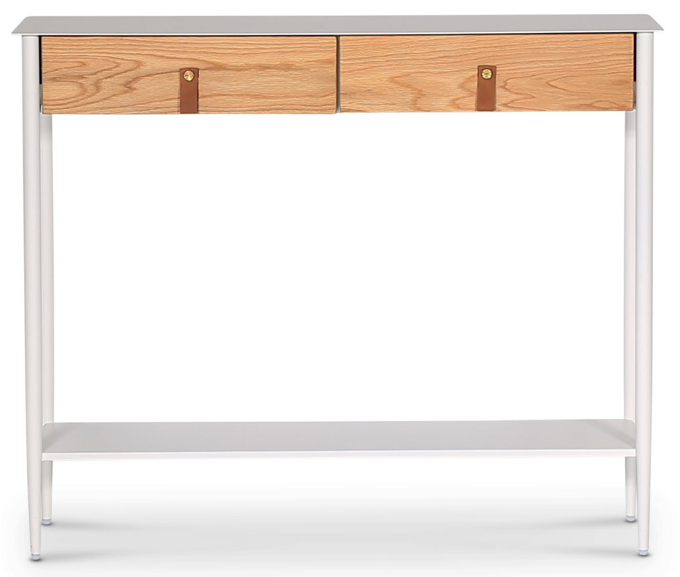 Flash consoletafel 100 x 31 cm - Wit/geolied eiken