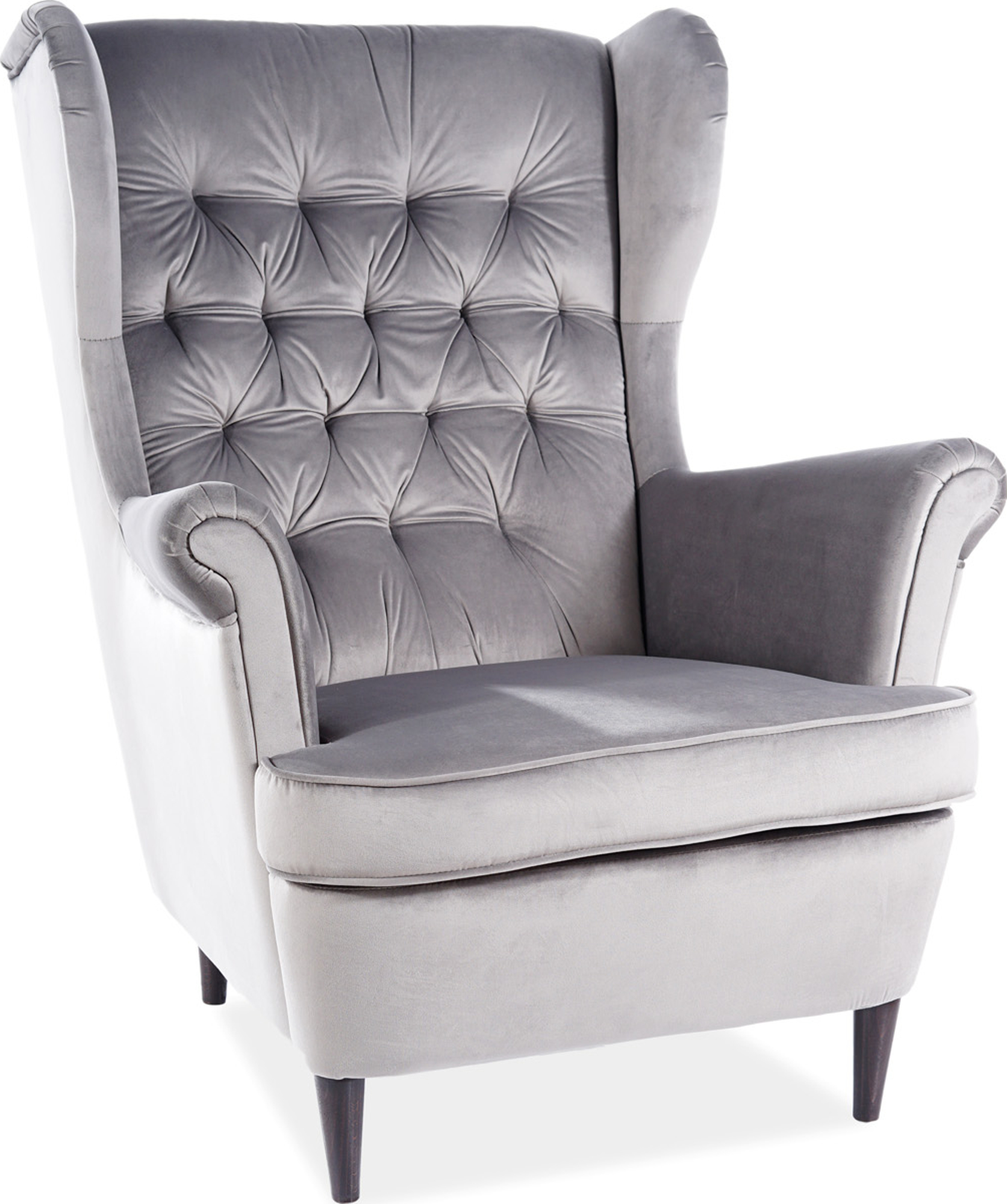 Harry fauteuil - Grijs fluweel