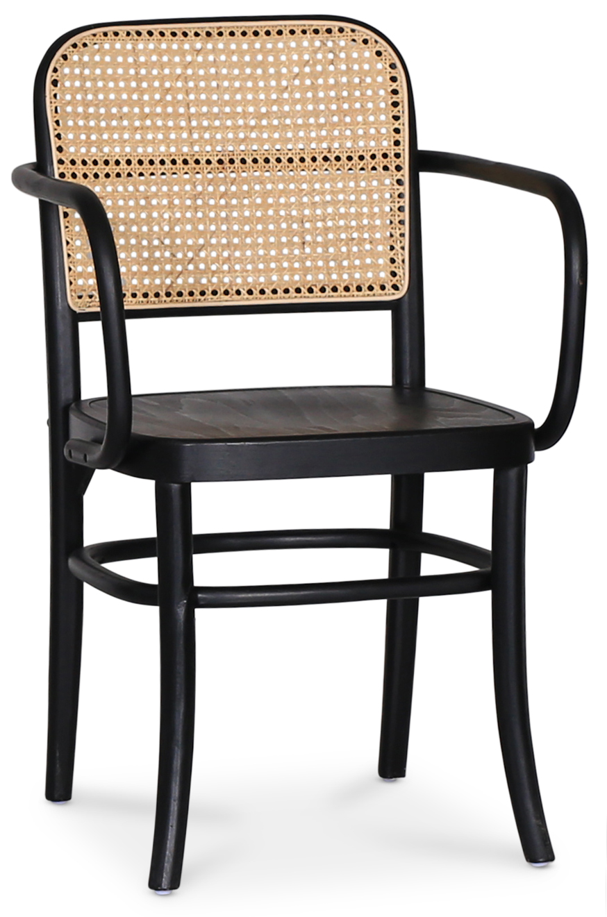 Nemis karmstol böjträ - Svart/rotting Nemis karmstol böjträ - Svart/rotting