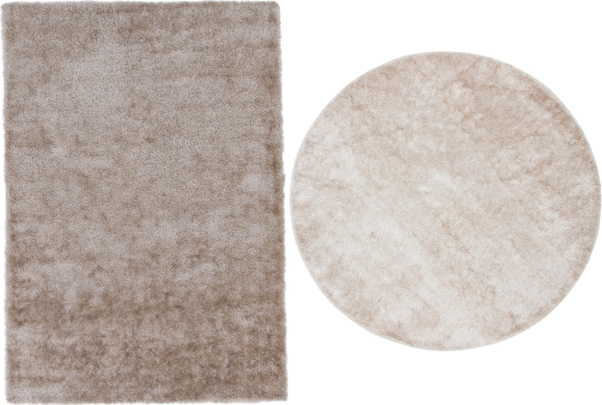 Glanzend tapijt - Beige