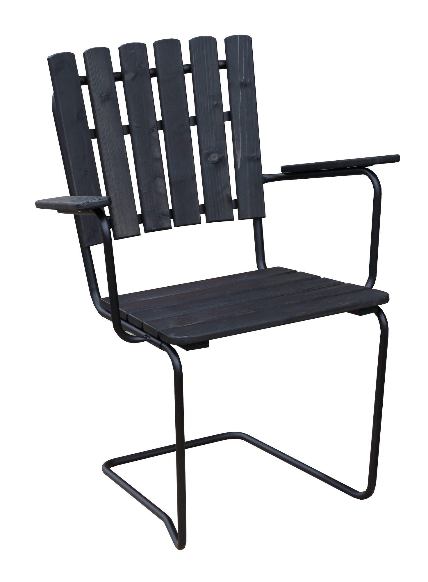 Utestol Vaxholm i fj�derst�l - Svart + Textilskydd f�r utem�bler