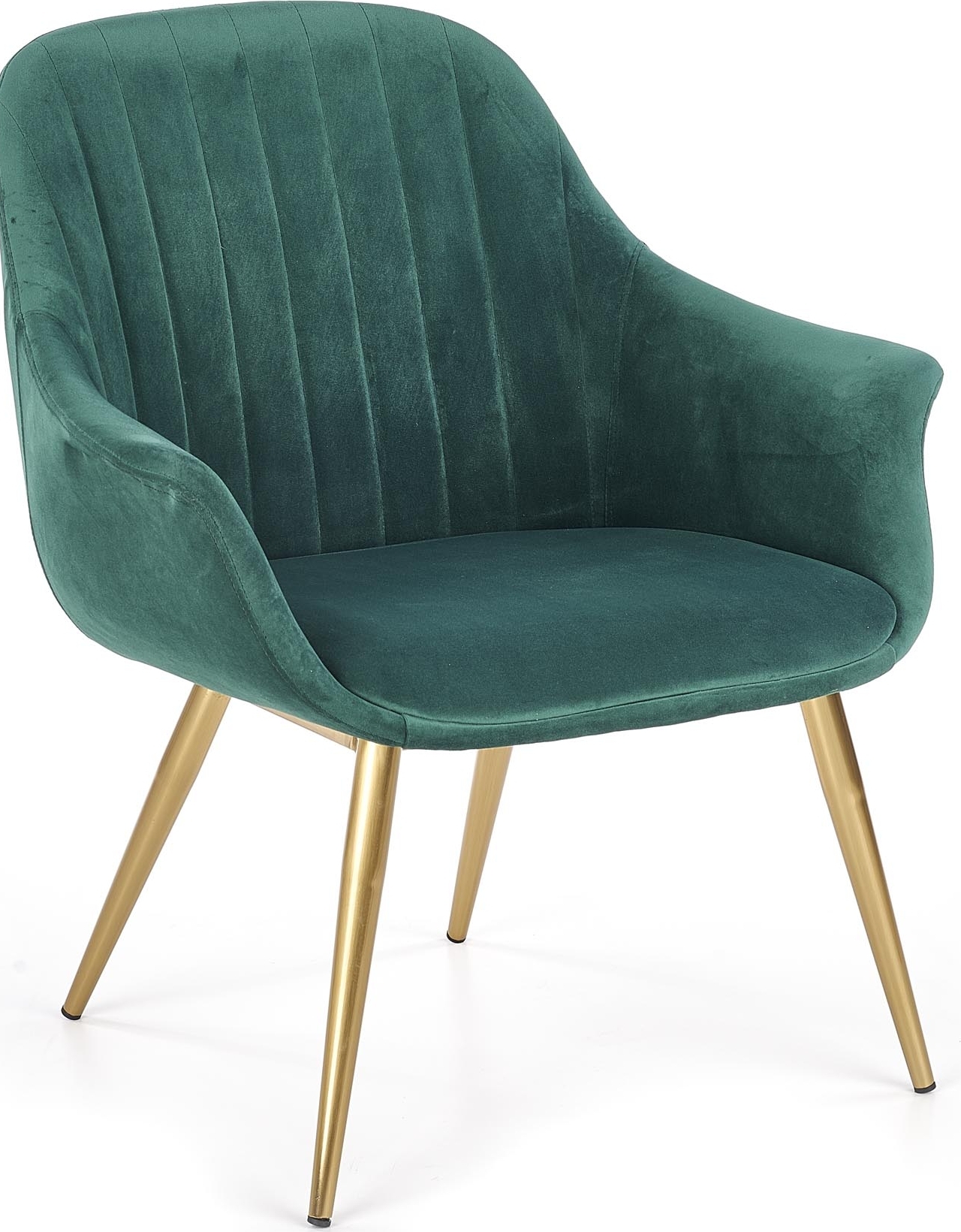 Fauteuil Eirik - Donkergroen & goud