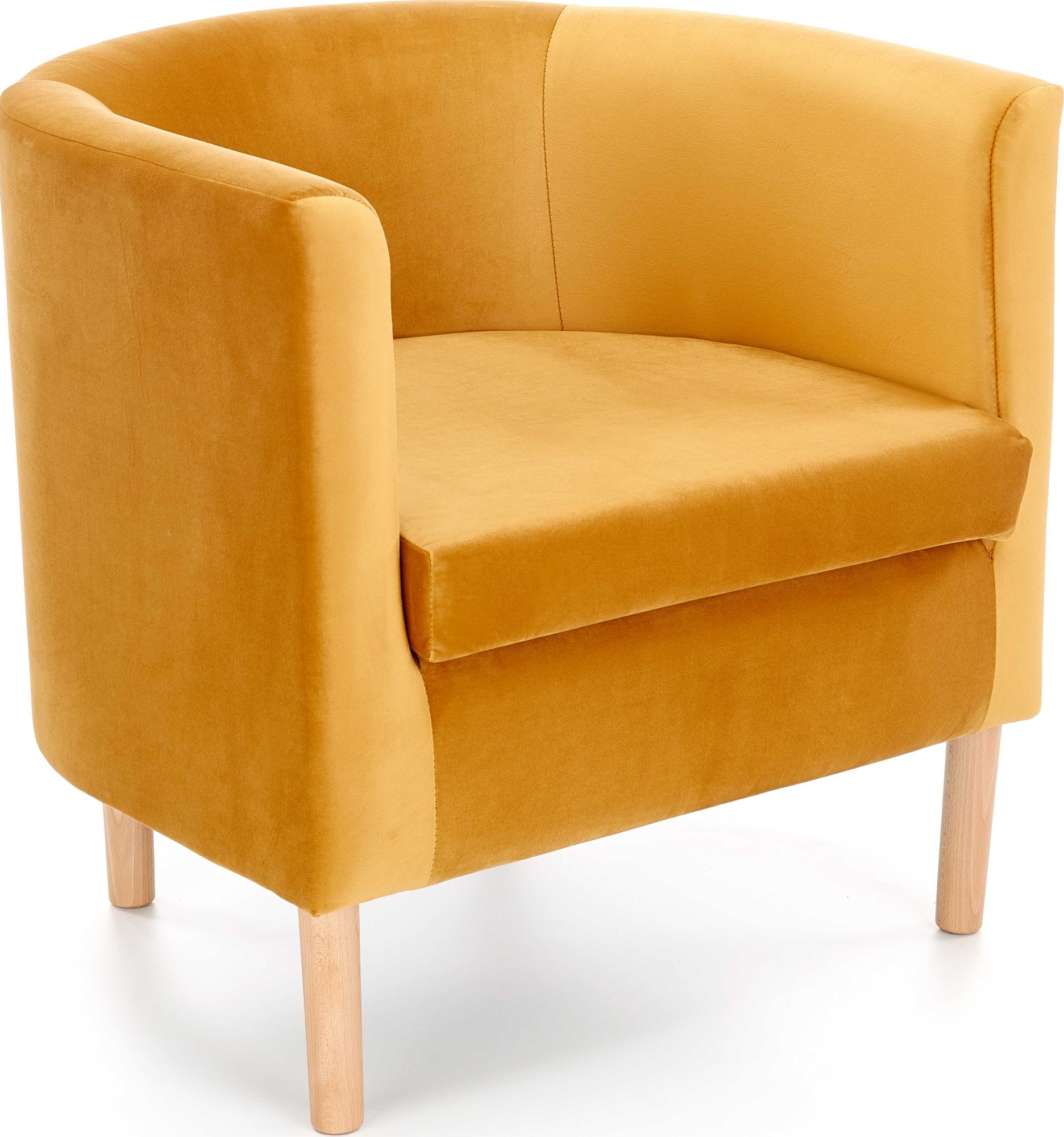 Seal fauteuil - Geel fluweel Seal fauteuil - Geel fluweel