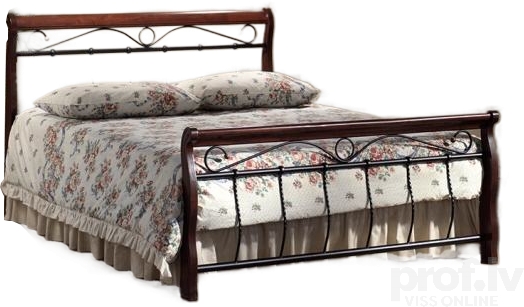 Dubbels�ng Titusville 120x200 cm - Antik k�rsb�r/svart