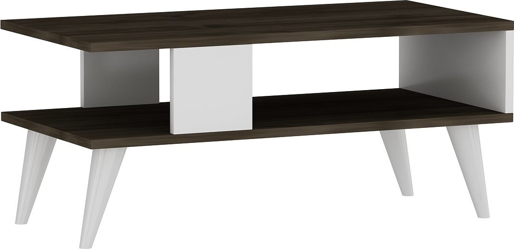 Ayca salontafel - Walnoot/wit