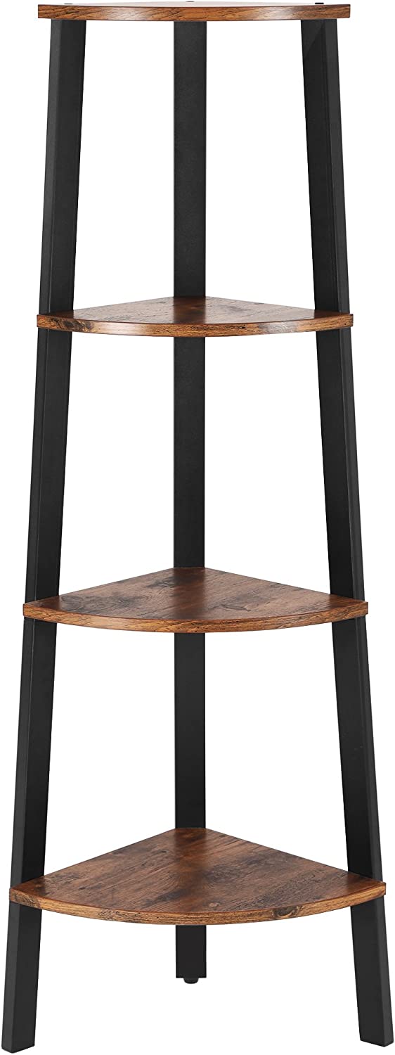 Nilla hoekplank 125 cm - Bruin/zwart