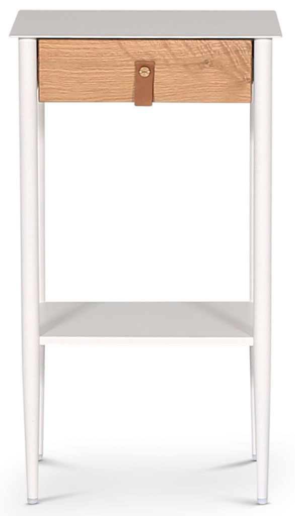 Nachtkastje Flash - Wit/geolied eiken