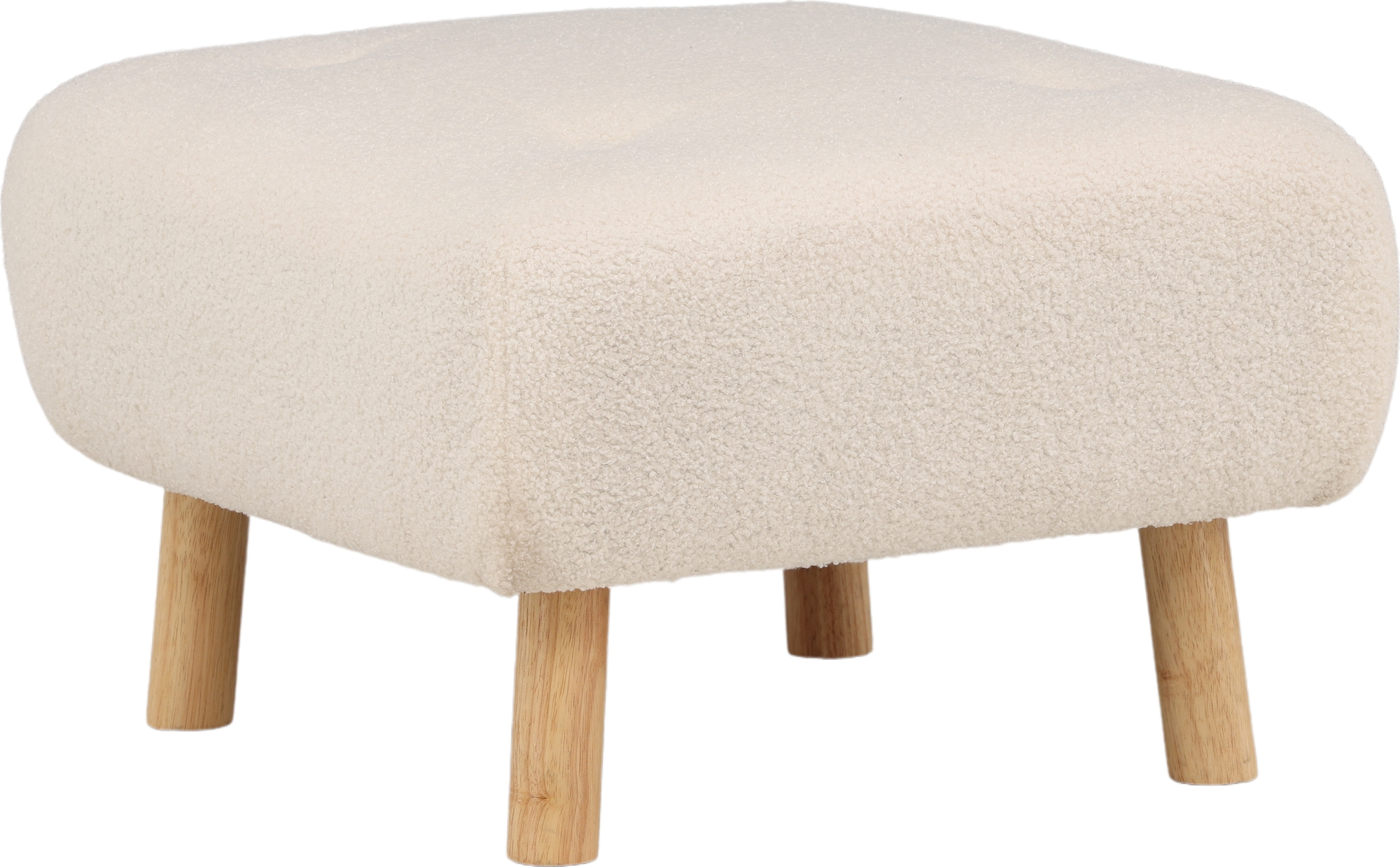 Salina poef - Witte teddy