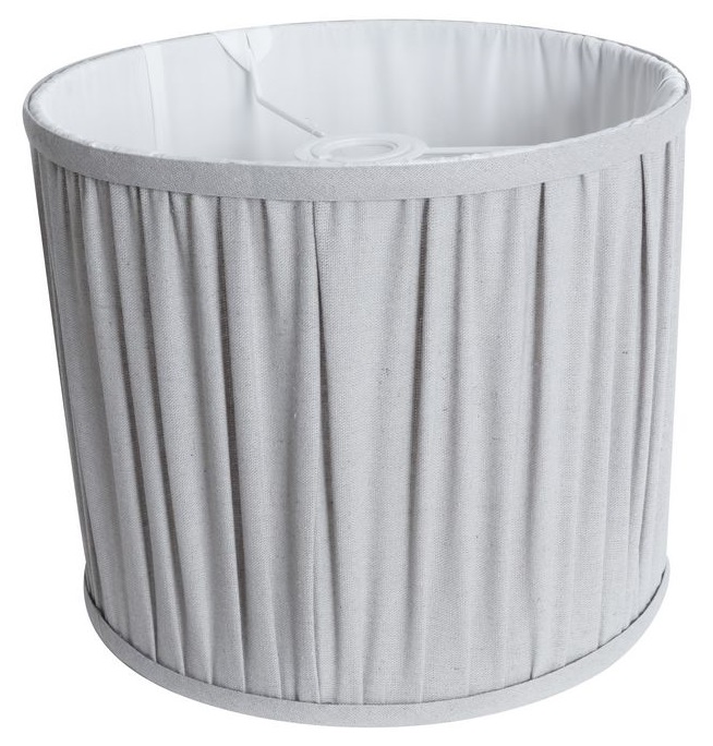 Lampsk�rm veckad �38 cm - Gr�tt linne