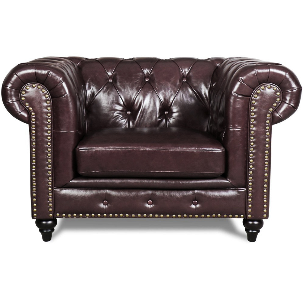 Brackley Chesterfield fauteuil in leer
