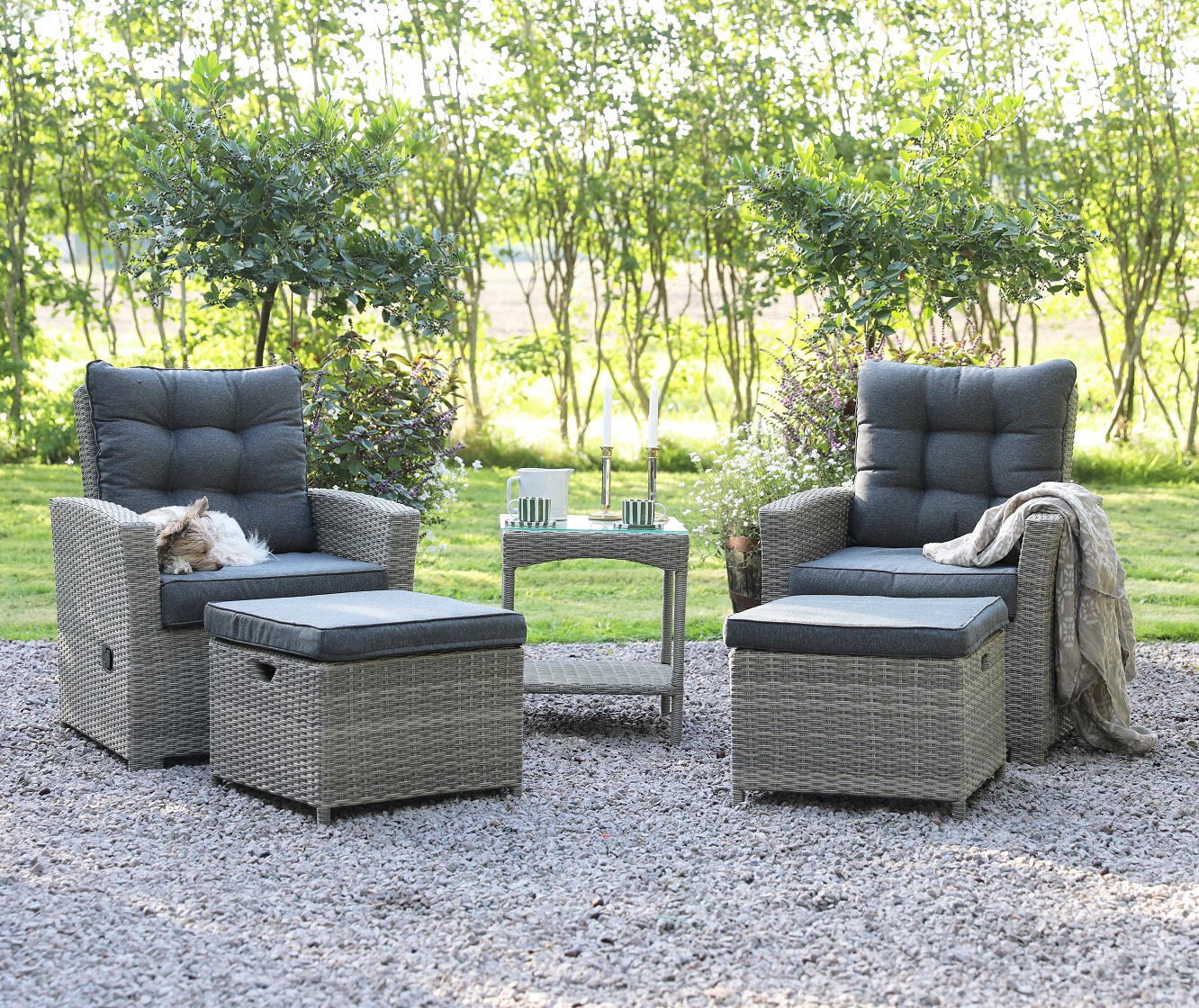 Orlando Set - Stolar + Textilskydd f�r utem�bler