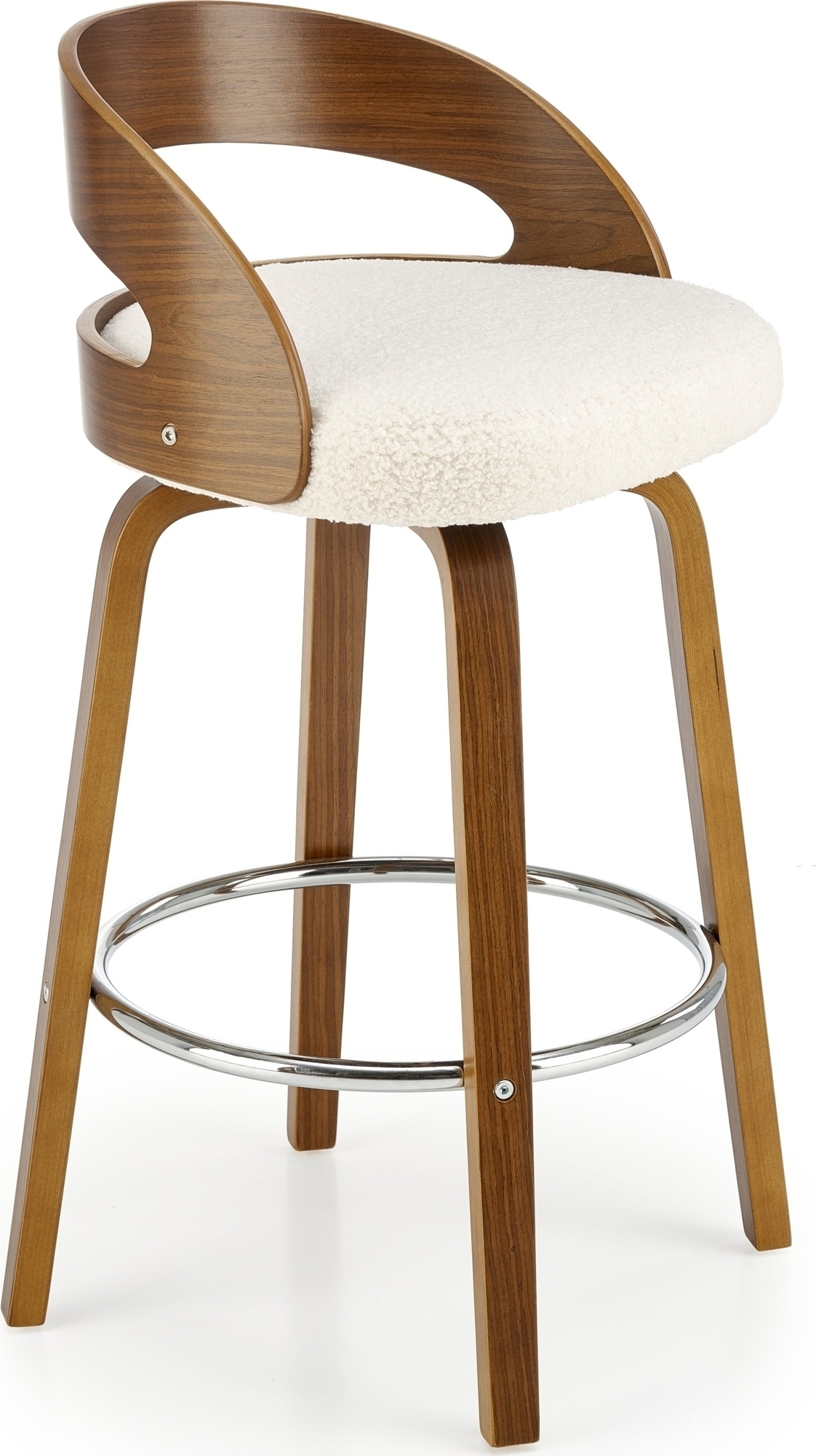 Pelican barkruk 110 - Cr�me/walnoot