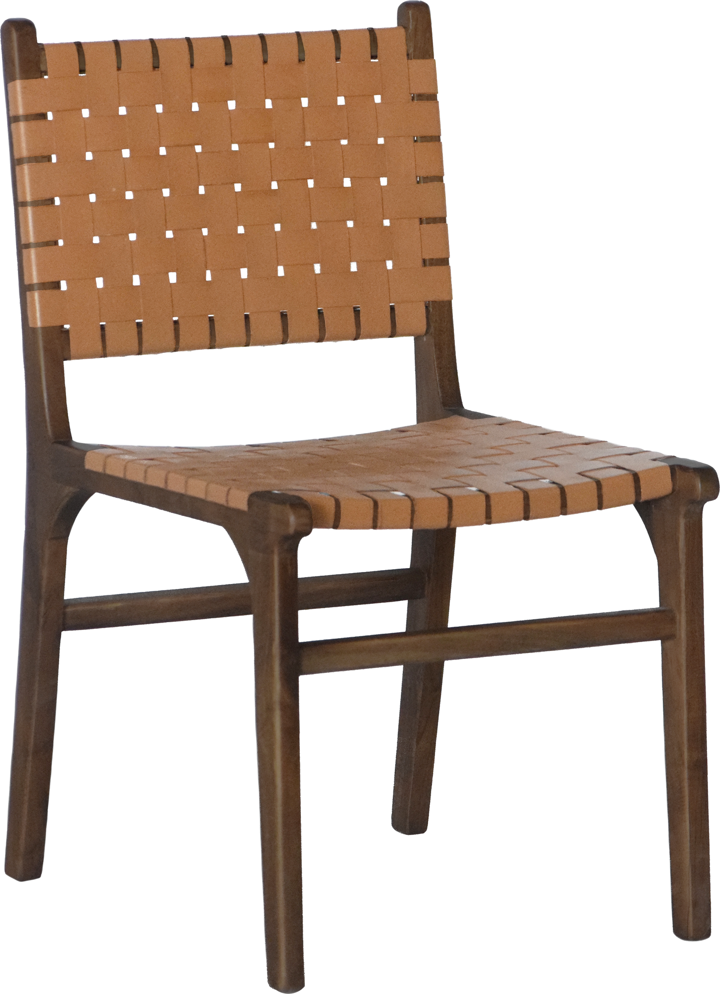 Porto Bello stoel - Cognac / Walnoot + Meubelpoten