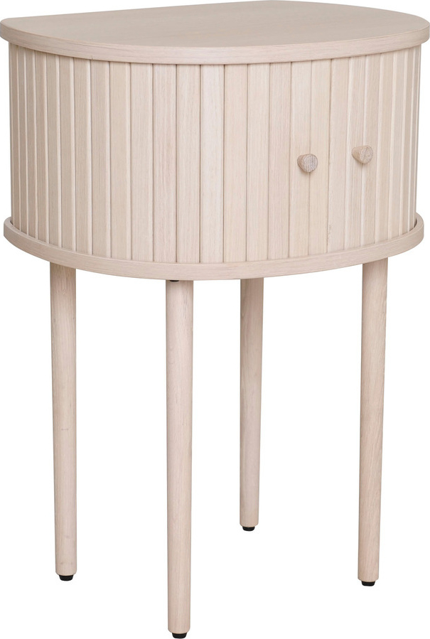 Schuifnachtkastje - Wit gepigmenteerd eikenhout Schuifnachtkastje - Wit gepigmenteerd eikenhout