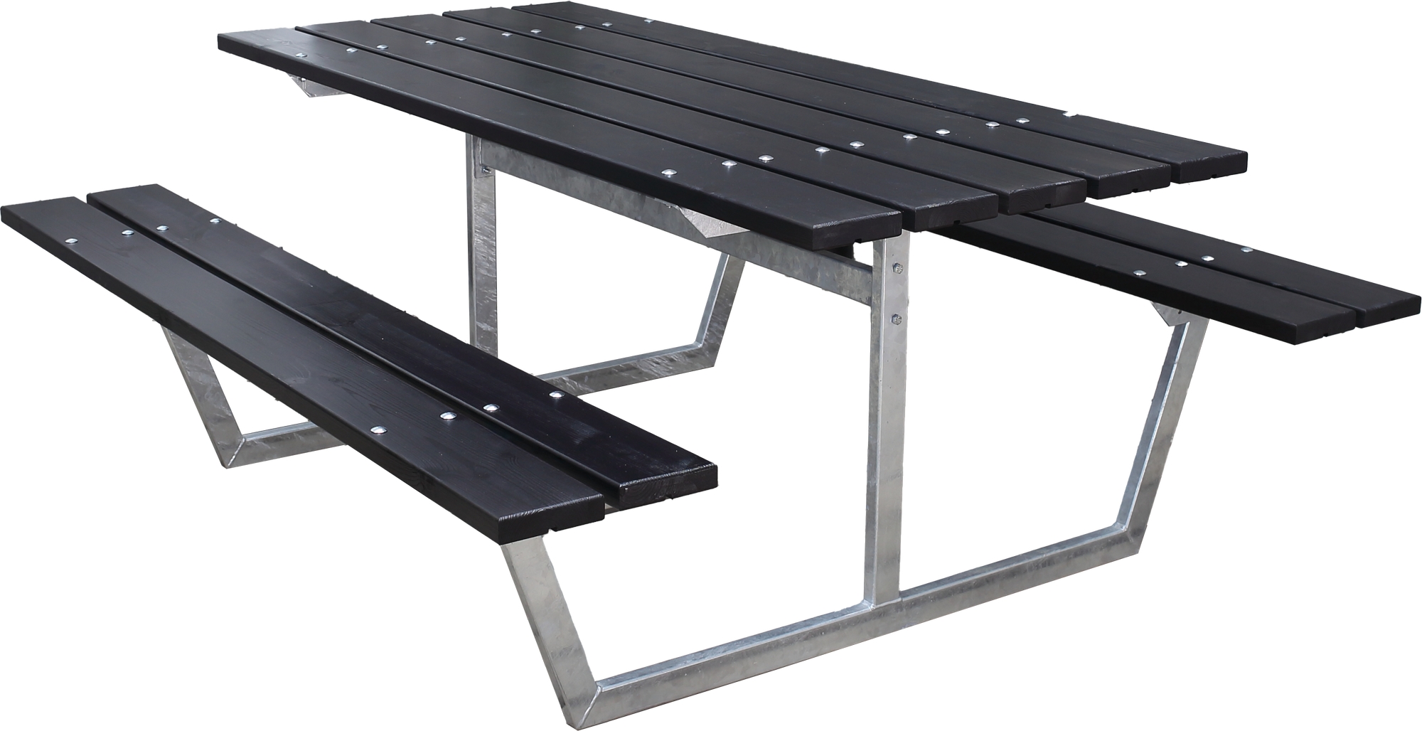 Rustieke bankenset zonder rugleuning - Zwart Rustieke bankenset zonder rugleuning - Zwart